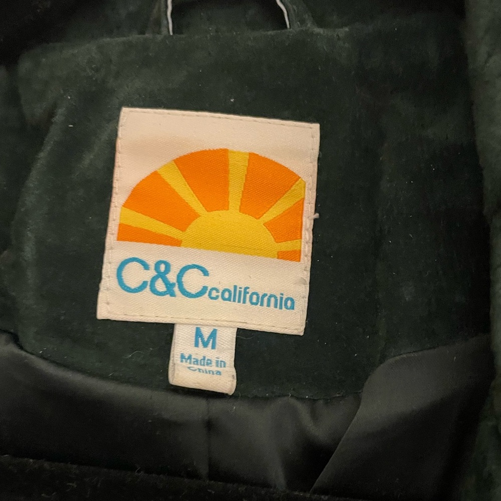 C&C Green Suede Leather Jacket - Picture 4 of 5